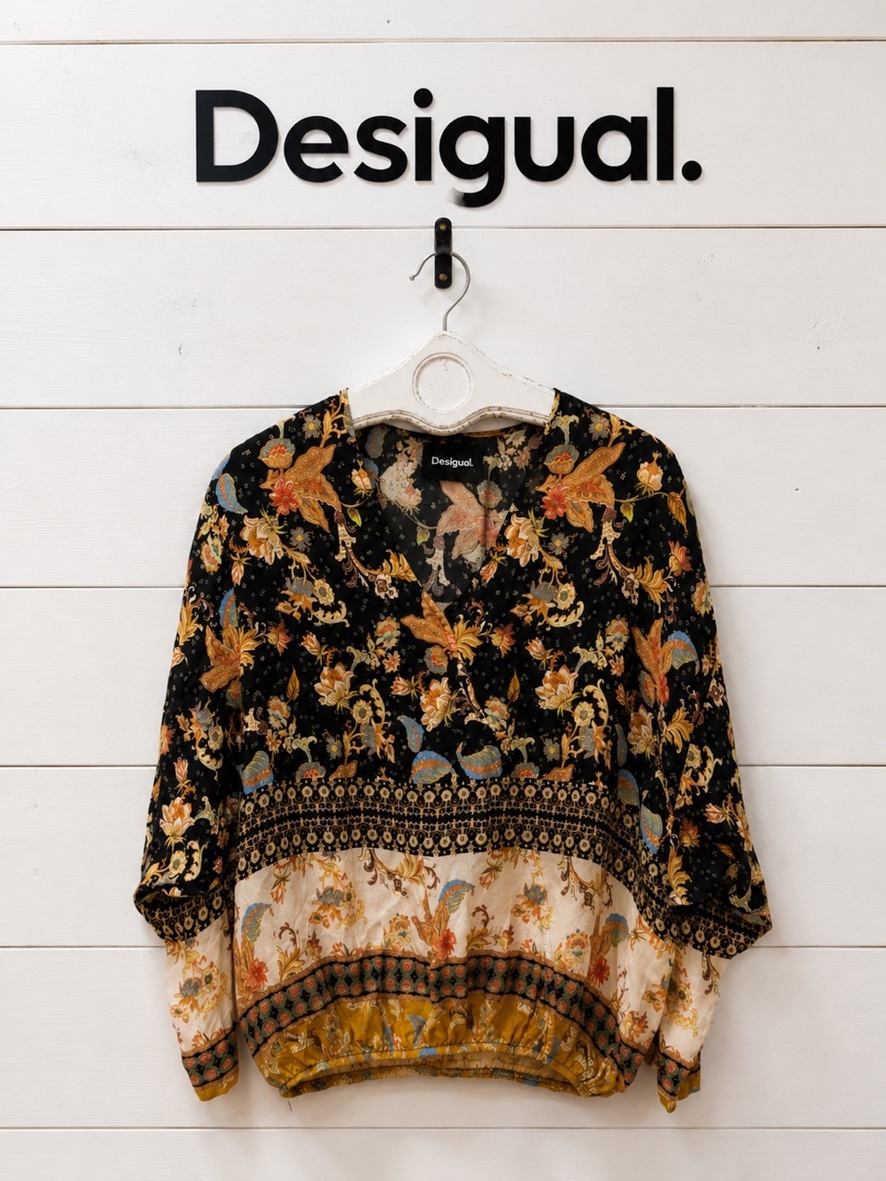 Desigual Floral Wrap Blouse – Multicolor – Size M